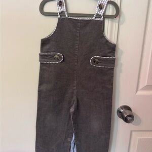 18m TBBC boys Corduroy Overall Pants - Gray